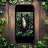 Hübsches Pferd und Kleeblätter St Patrick's Day Karte