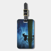 Hübsches Pferd und Mond Gepäckanhänger (Vorderseite vertikal)