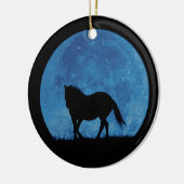 Hübsches Pferd und Mond Weihnachtsschmuck (Links)