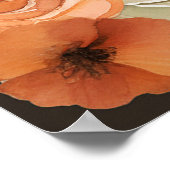 Hübsches Pferd und Peach Blume Geburtstag Willkomm Poster (Ecke)