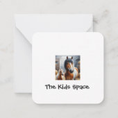 Hübsches Pferd und Pony Mitteilungskarte (Rückseite)