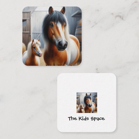 Hübsches Pferd und Pony Mitteilungskarte (Vorne/Hinten)