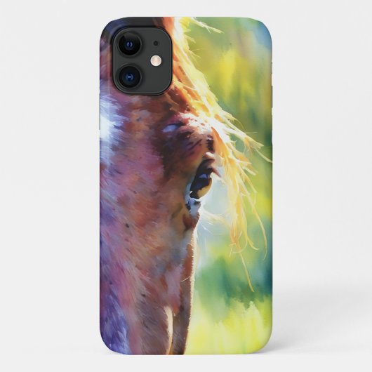 Hübsches Pferd Wasserfarben Art Phone Case (Rückseite)