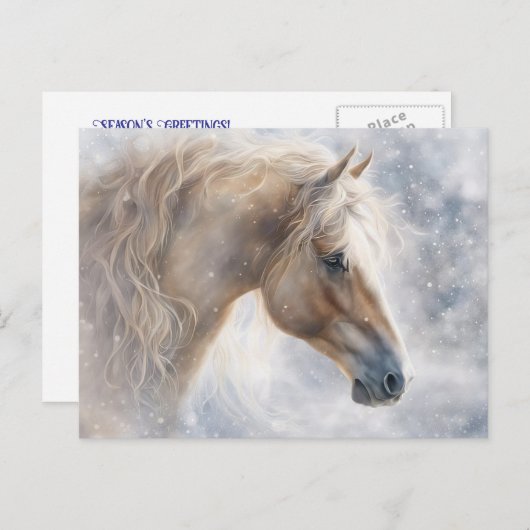 Hübsches Pferd Wavey Mane Weihnachten (Vorne/Hinten)