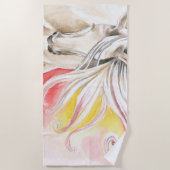 Hübsches pferdeartiges im Rot Strandtuch (Vorderseite)