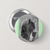 Hübsches Pferdeporträt Button (Vorne & Hinten)