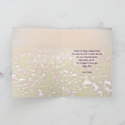 Hübsches Pferdeschlaf zum Geburtstag Karte (Innenseite)