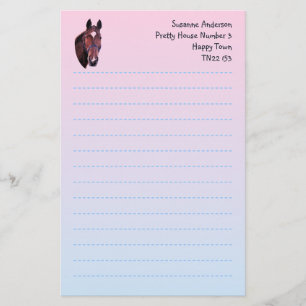 Hübsches Pferdeschreibens-Papier Briefpapier