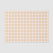 Hübsches Pfirsichmuster Gingham Prüfmuster Seidenpapier (Vorderseite)