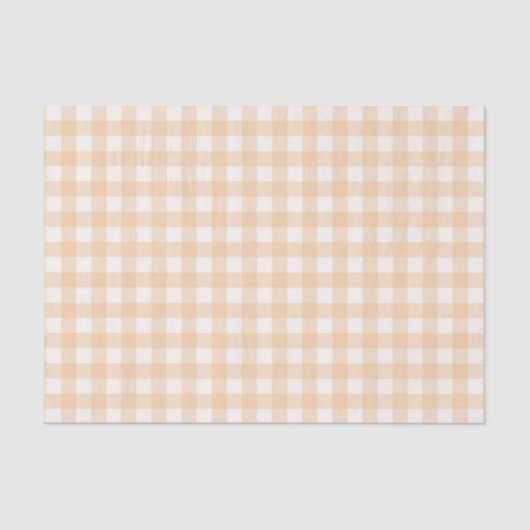Hübsches Pfirsichmuster Gingham Prüfmuster Seidenpapier (Vorderseite)