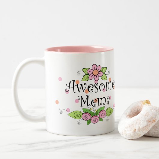 Hübsches Phantastisches Mem Zweifarbige Tasse (Mit Donut)