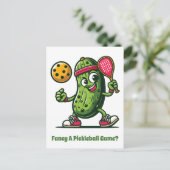 Hübsches Pickleball Postkarte (Stehend Vorderseite)