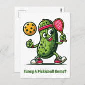 Hübsches Pickleball Postkarte (Vorne/Hinten)
