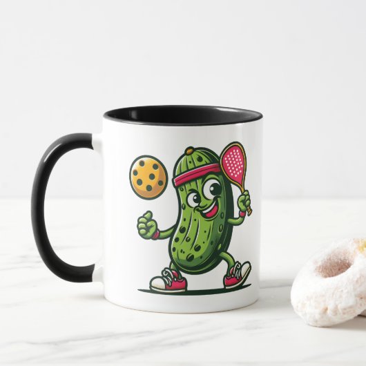 Hübsches Pickleball Tasse (Mit Donut)
