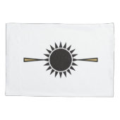 Hübsches Pillowcase-Set mit Mosaikschwarzer Sonne Kissenbezug (Rückseite-Links)