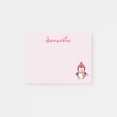 Hübsches Pinguinherz Post-it Klebezettel (Vorderseite)