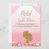 Hübsches Pink American Bridge Brautparty Einladung (Vorderseite)