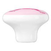 Hübsches Pink Baby Fox Kinderzimmer Keramikknauf (Seitenansicht)