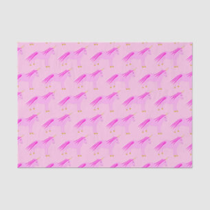 Hübsches Pink Baby Girl Unicorn Kinderduschmuster Seidenpapier