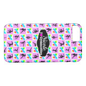 HÜBSCHES PINK-BUTTERFLY-GYMNASTICS-DESIGN Case-Mate iPhone HÜLLE (Rückseite (Horizontal))