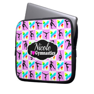 HÜBSCHES PINK-BUTTERFLY-GYMNASTICS-DESIGN LAPTOPSCHUTZHÜLLE