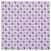 HÜBSCHES PINK-BUTTERFLY-GYMNASTICS-DESIGN STOFF (Muster)
