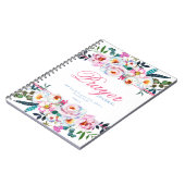 Hübsches Pink Floral Prayer Journal Notizblock (Linke Seite)