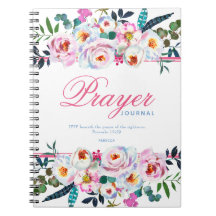 Hübsches Pink Floral Prayer Journal