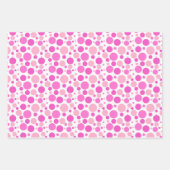 Hübsches Pink-gefliestes Polka-Dot-Party Geschenkpapier Set (Vorderseite 2)