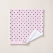 HÜBSCHES PINK GRAU SPOT BADEZIMMER TOWEL SET (Waschlappen)