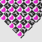 HÜBSCHES PINK HEART GYMNASTICS-DESIGN SEIDENPAPIER (Ausschnitt)