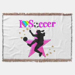 HÜBSCHES PINK I LIEBE SOCCER-DESIGN DECKE