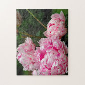 Hübsches Pink Peonys Foto Puzzle (Vertikal)