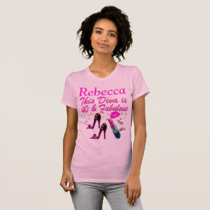 HÜBSCHES PINK PERSONALISIERT 40 UND FABULOUS T SHI T-Shirt