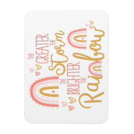 Hübsches Pink Rainbow-Ermutigungsangebot Magnet