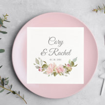 Hübsches Pink Roses Bouquet Hochzeitspapier