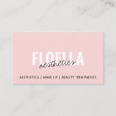 Hübsches Pink Script Schönheitssalon Loyalität Visitenkarte (Vorderseite)