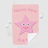 Hübsches Pink Star Custom Golf Handtuch (Insitu)
