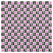 HÜBSCHES PINK STAR GYMNASTICS-DESIGN STOFF (Muster)