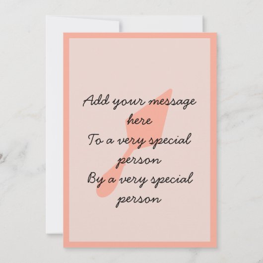 Hübsches Pink und Schwarz Archäologe Trowel Karte (Rückseite)