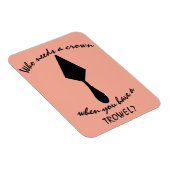 Hübsches Pink und Schwarz Archäologe Trowel Magnet (Rechte Seite)