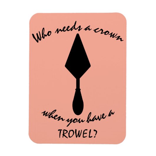 Hübsches Pink und Schwarz Archäologe Trowel Magnet (Vertikal)