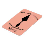 Hübsches Pink und Schwarz Archäologe Trowel Magnet (Linke Seite)