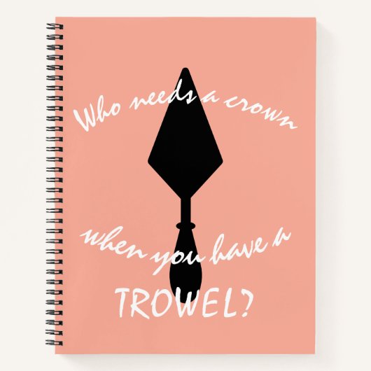 Hübsches Pink und Schwarz Archäologe Trowel Notizblock (Vorderseite)