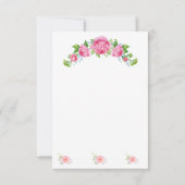 Hübsches PInk Unicorn Personalisiert Mitteilungskarte (Rückseite)