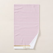 HÜBSCHES PINK WHIRLSTRIPED TRIM TOWEL SET (Handtuch)