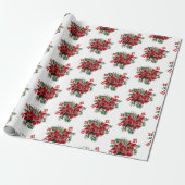 Hübsches Poinsettia Bouquet Wrapping Paper Geschenkpapier (Ungerollt)