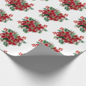 Hübsches Poinsettia Bouquet Wrapping Paper Geschenkpapier (Ecke)