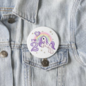 Hübsches Pony 2. Geburtstag Button (Beispiel)