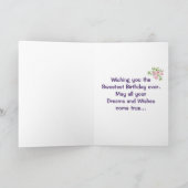 Hübsches Pony in Daisis auf dem Braunholzpferd Geb Karte (Innenseite)